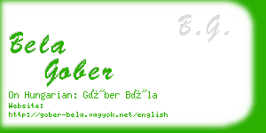 bela gober business card